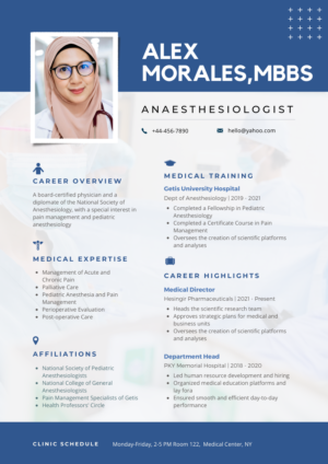 Doctor CV template